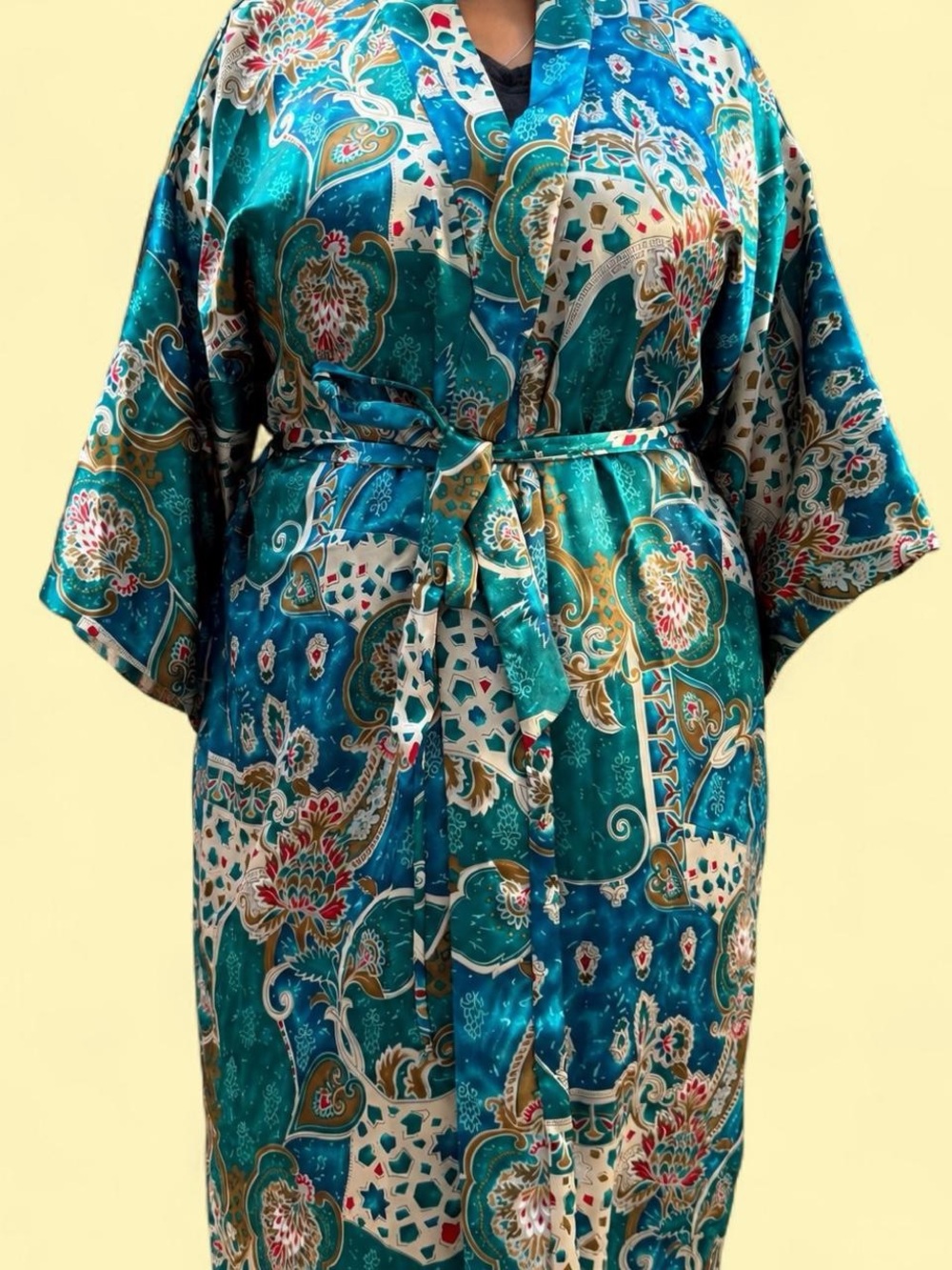 Silky Paisley Robe